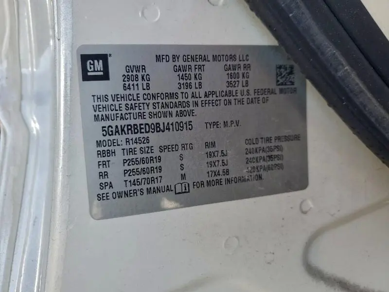 2011 BUICK ENCLAVE CXL  