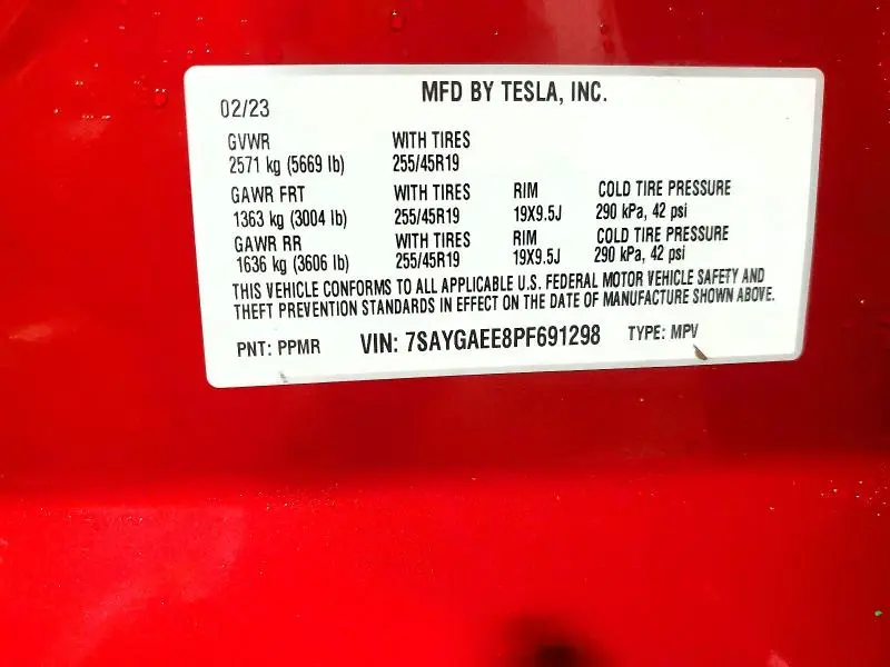 2023 TESLA MODEL Y   
