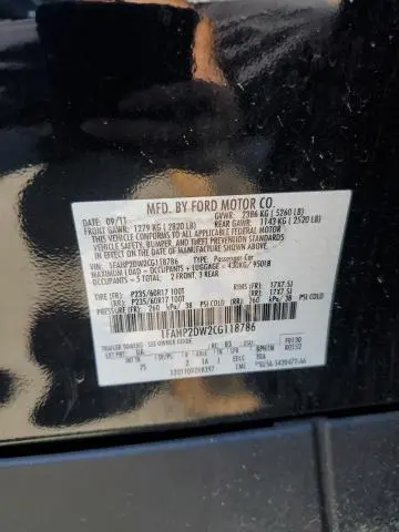 2012 FORD TAURUS SE  