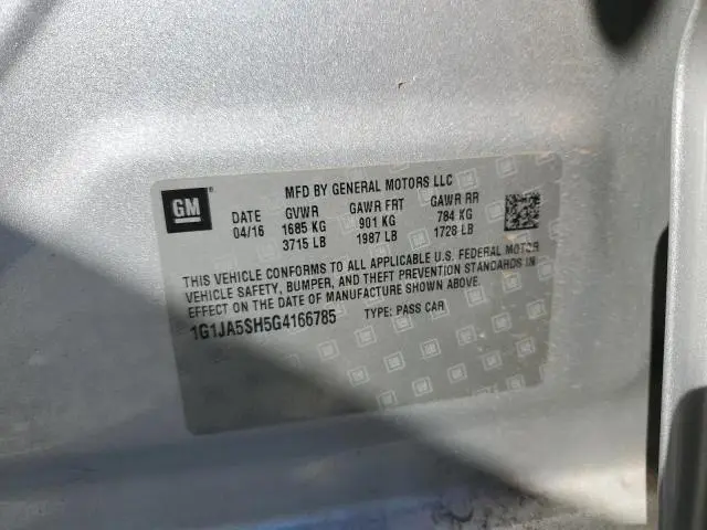 2016 CHEVROLET SONIC LS  