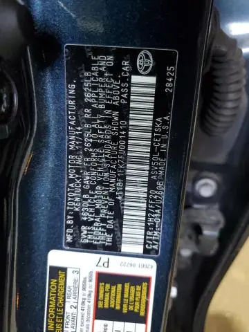 2015 TOYOTA CAMRY LE  