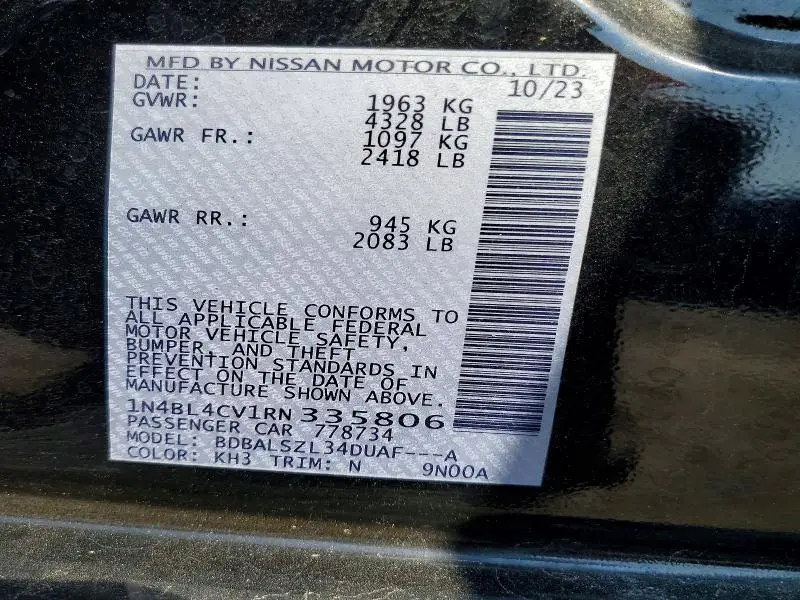 2024 NISSAN ALTIMA SR  