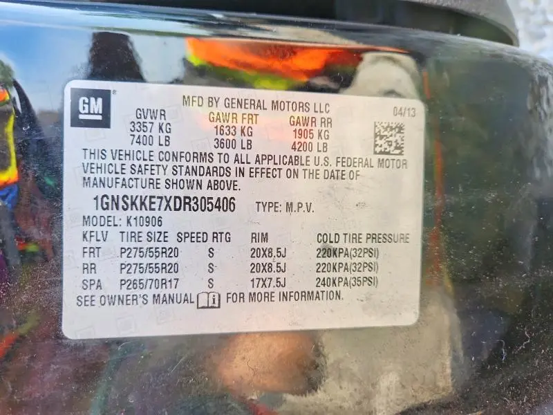 2013 CHEVROLET SUBURBAN K1500 LTZ  
