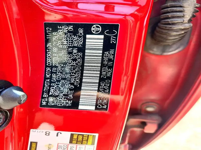 2013 TOYOTA PRIUS TWO  