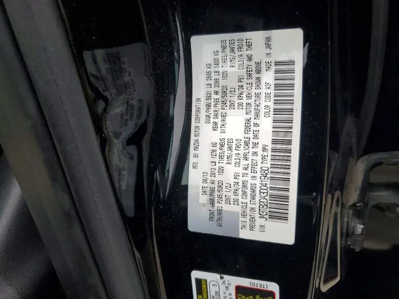 2013 MAZDA CX-9 GRAND TOURING  