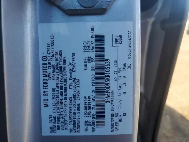 2019 FORD FUSION TITANIUM