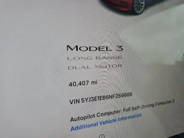 2022 TESLA MODEL 3   