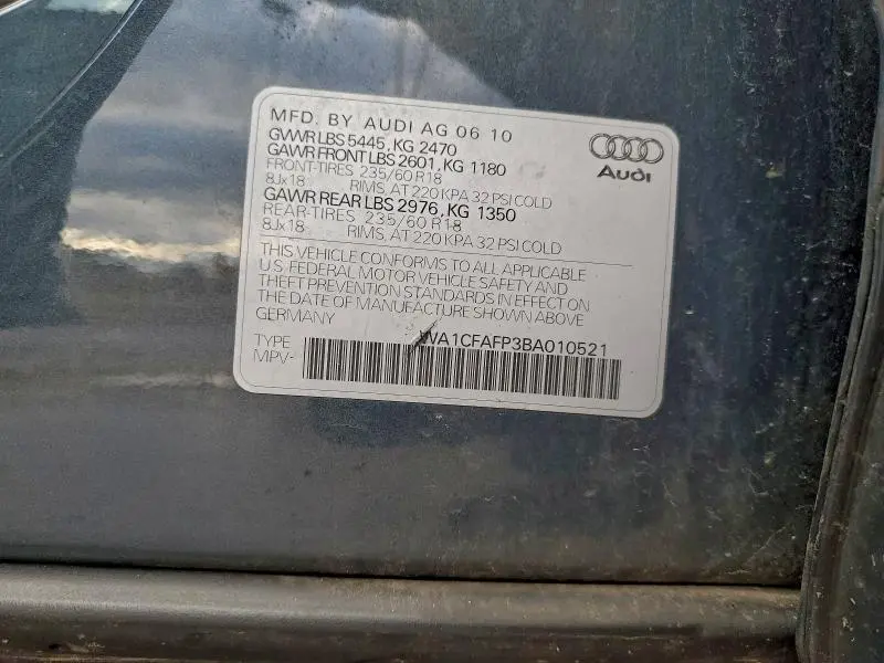 2011 AUDI Q5 PREMIUM  