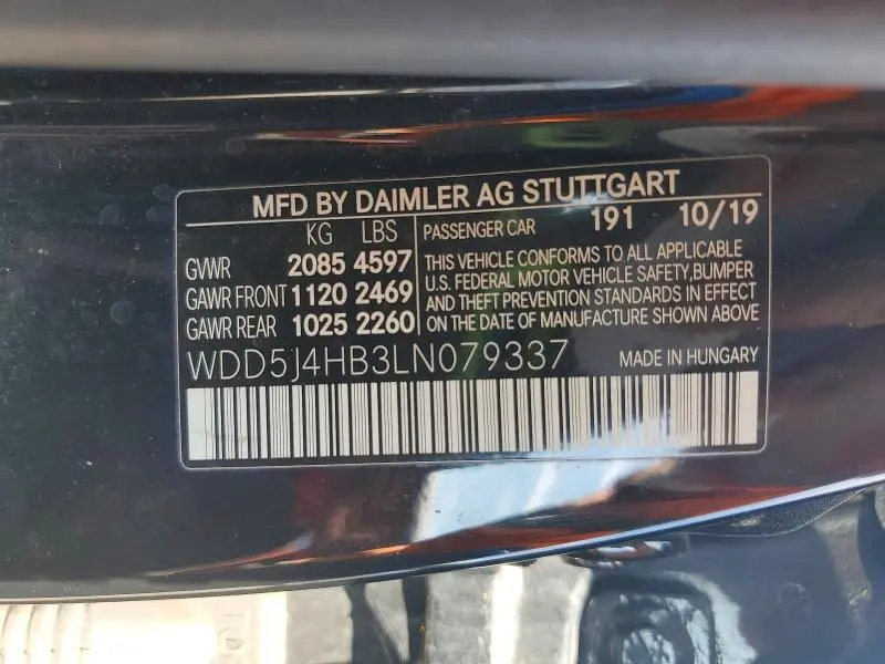 2020 MERCEDES-BENZ CLA 250 4MATIC  