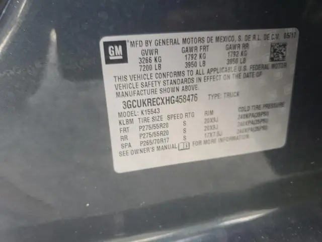 2017 CHEVROLET SILVERADO K1500 LT  