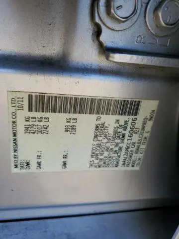 2012 NISSAN ALTIMA BASE  