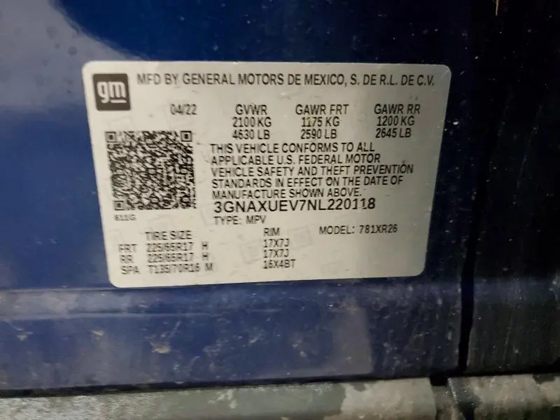 2022 CHEVROLET EQUINOX LT  