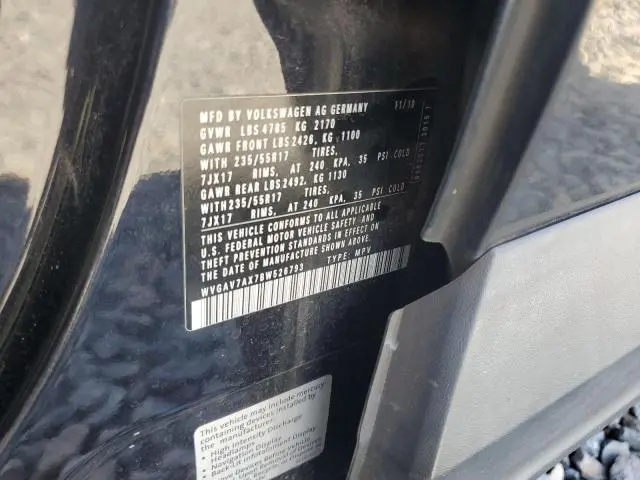 2011 VOLKSWAGEN TIGUAN S  