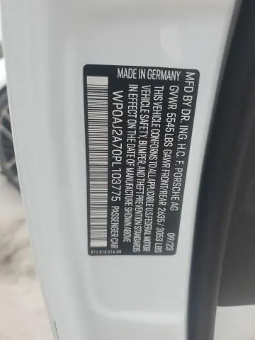 2023 PORSCHE PANAMERA BASE  