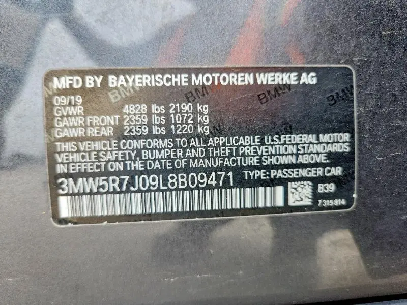 2020 BMW 330XI   