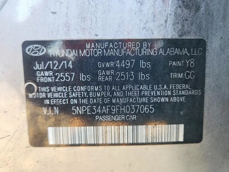 2015 HYUNDAI SONATA SPORT  