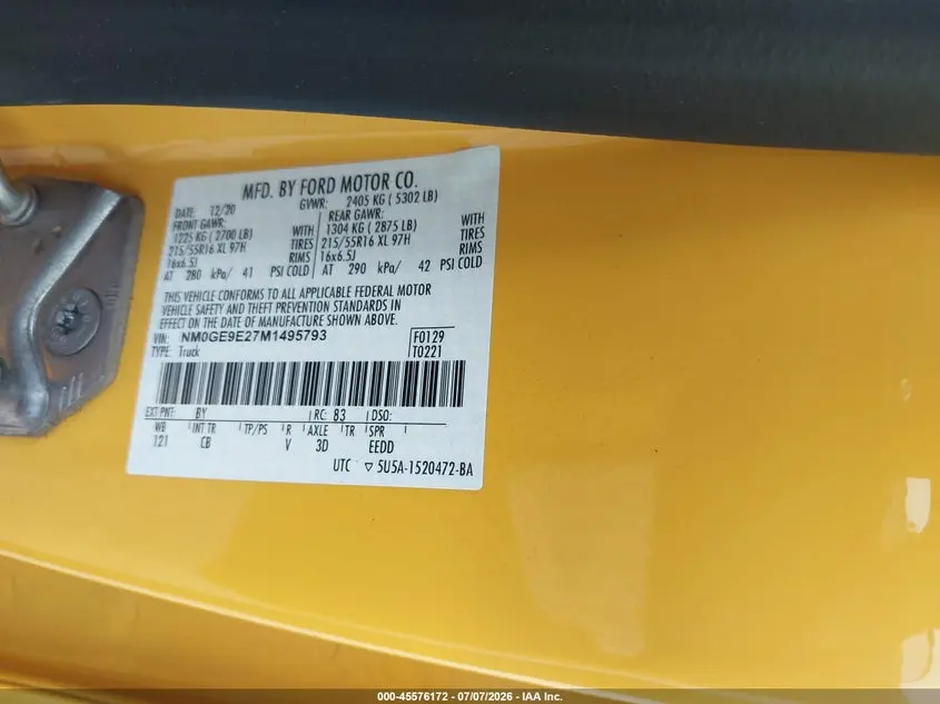 2021 FORD TRANSIT CONNECT XL PASSENGER