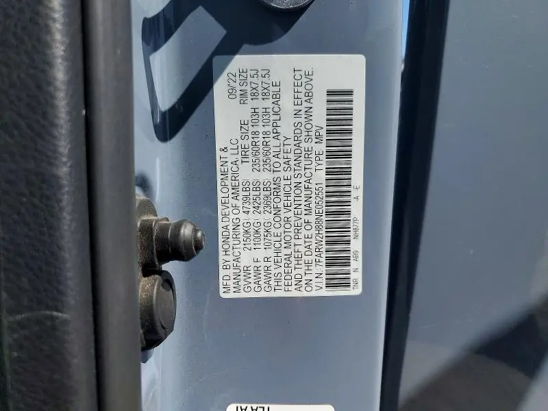 2022 HONDA CR-V EXL  