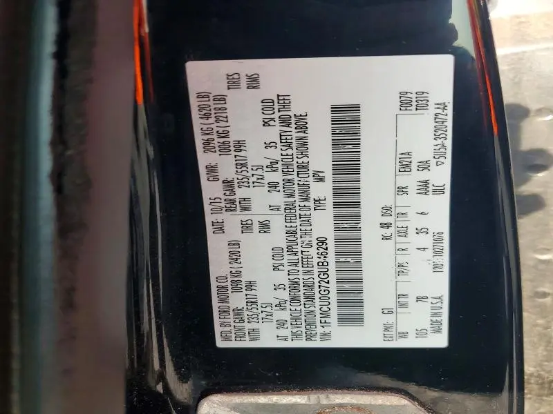 2016 FORD ESCAPE SE  