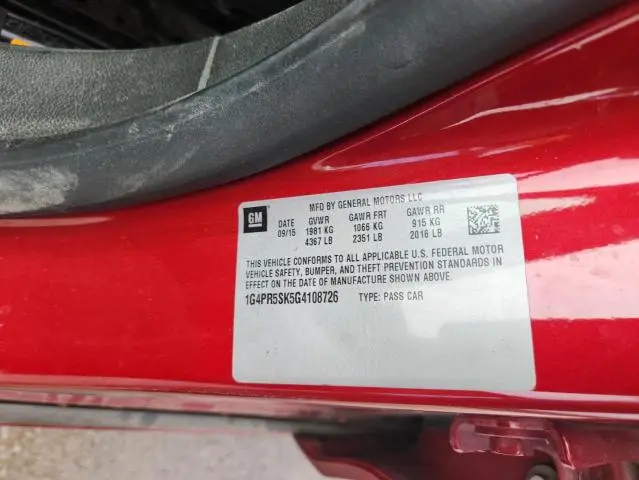 2016 BUICK VERANO CONVENIENCE  