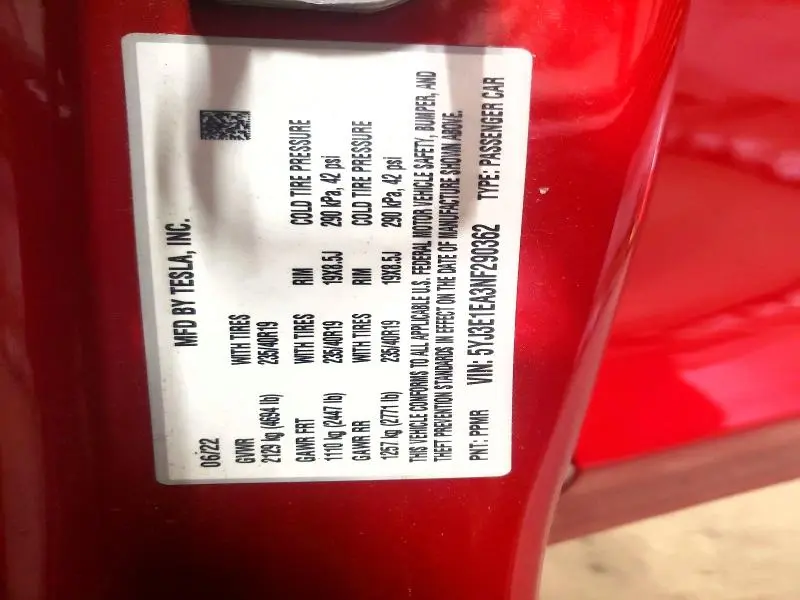 2022 TESLA MODEL 3   