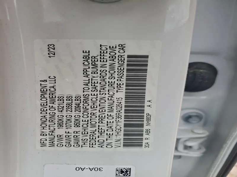 2024 HONDA ACCORD EX  