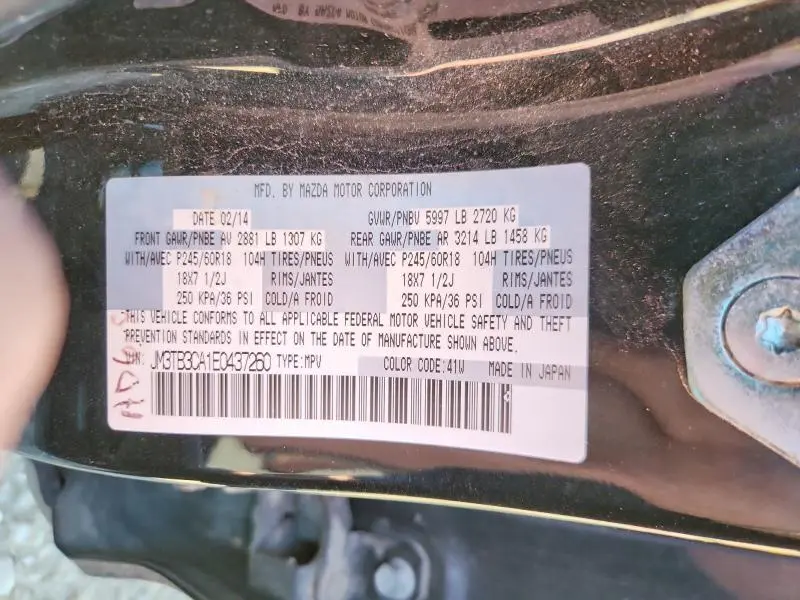 2014 MAZDA CX-9 TOURING  