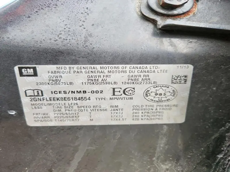 2014 CHEVROLET EQUINOX LS  