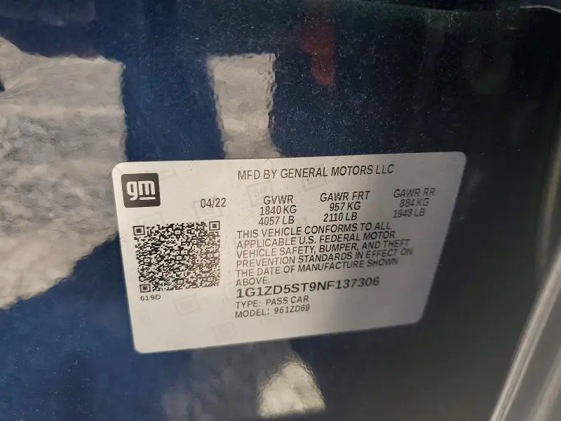 2022 CHEVROLET MALIBU LT  