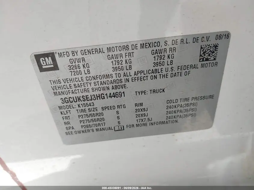 2017 CHEVROLET SILVERADO 1500 1LZ