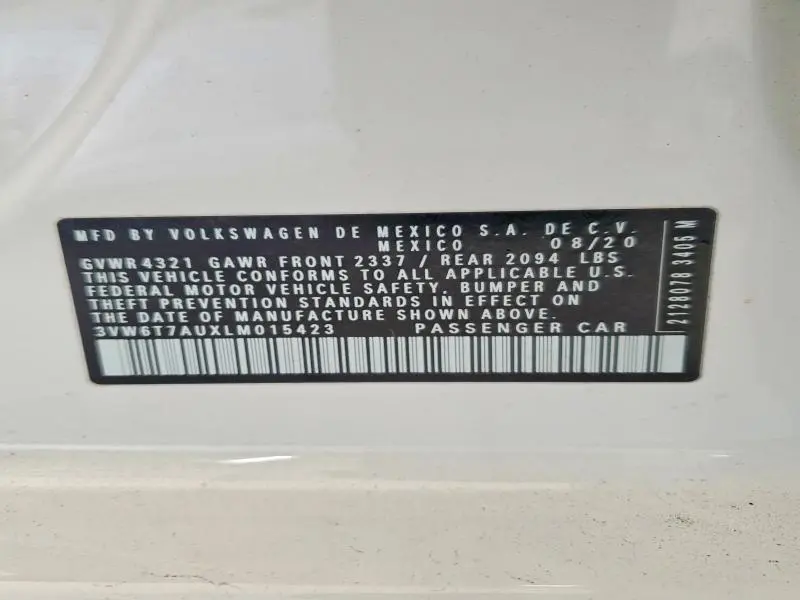 2020 VOLKSWAGEN GTI S  