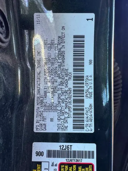 2012 TOYOTA TUNDRA GRADE  