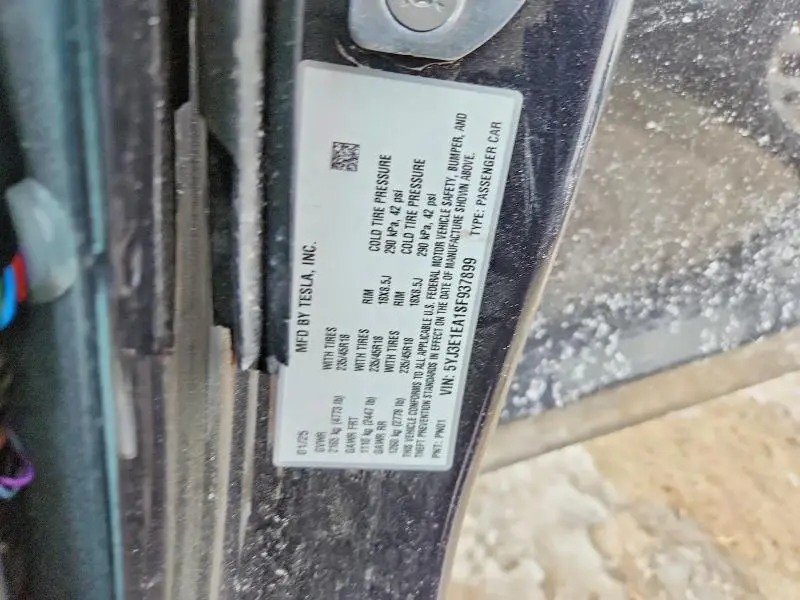 2025 TESLA MODEL 3   