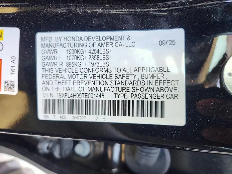 2026 HONDA CIVIC SPORT TOURING  