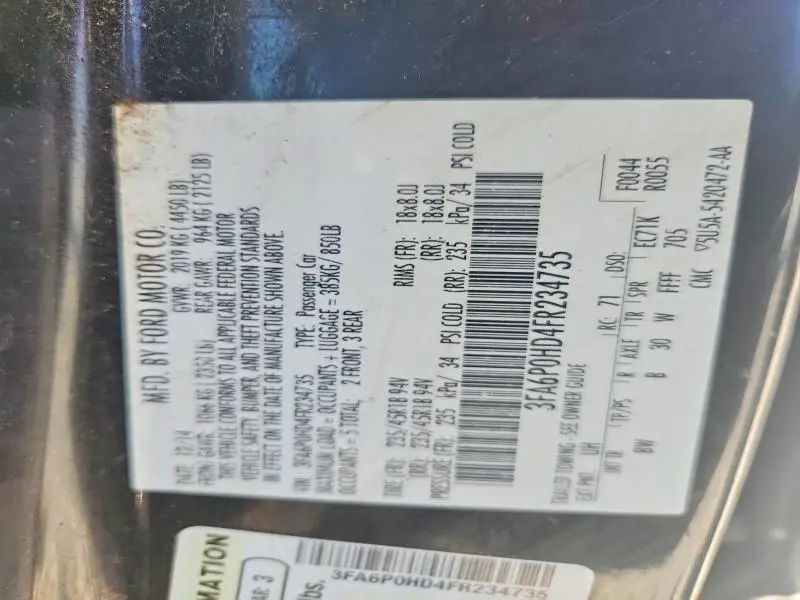 2015 FORD FUSION SE  
