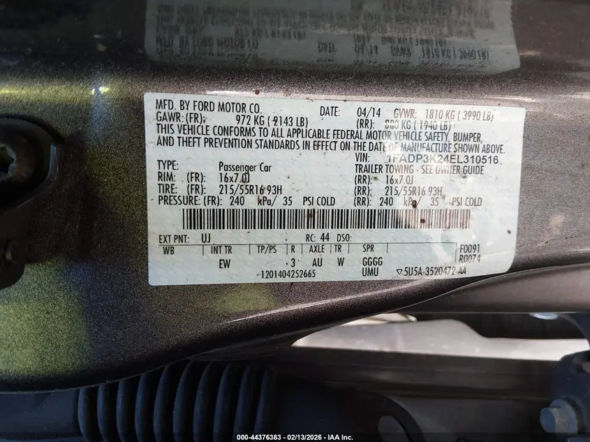 2014 FORD FOCUS SE