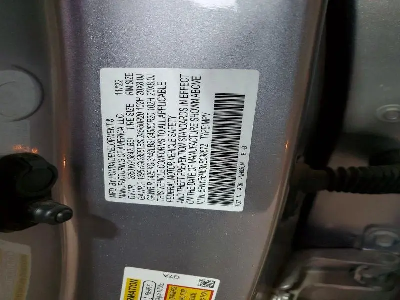 2022 HONDA PILOT ELITE  