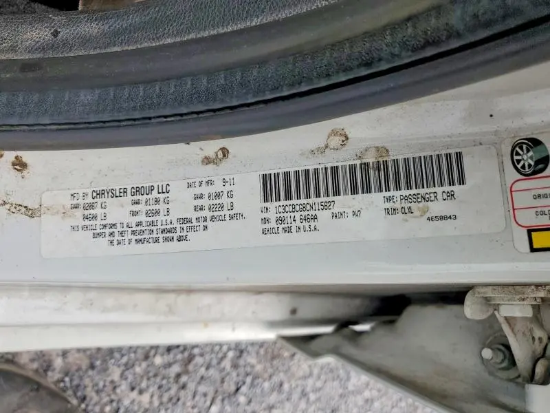 2012 CHRYSLER 200 LIMITED  