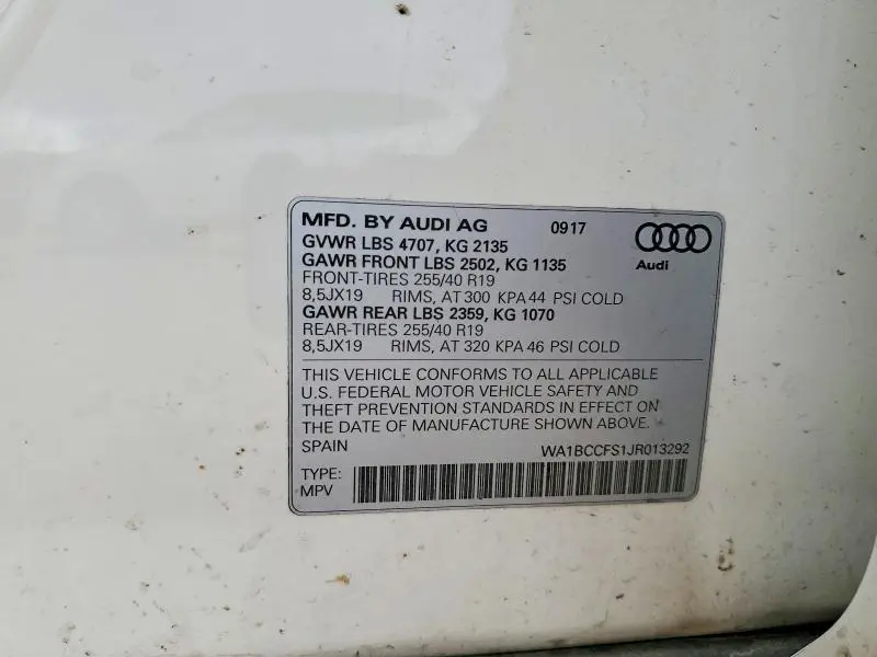 2018 AUDI Q3 PREMIUM  