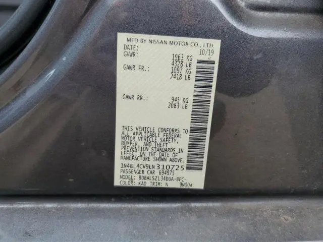 2020 NISSAN ALTIMA SR  