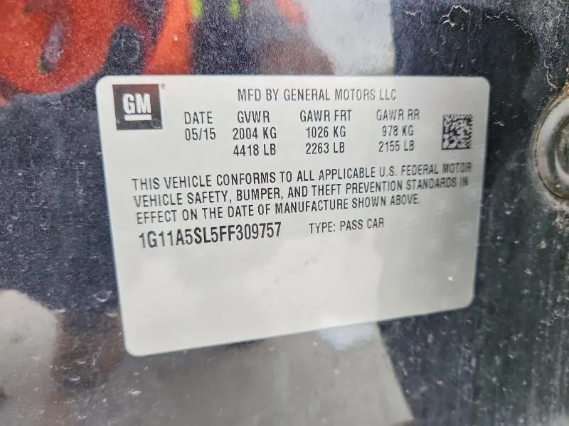 2015 CHEVROLET MALIBU LS  