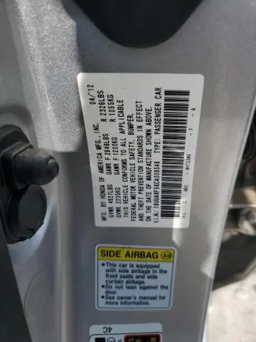 2012 ACURA TL   