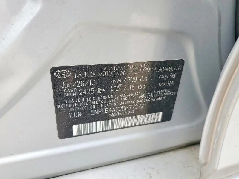 2013 HYUNDAI SONATA GLS  