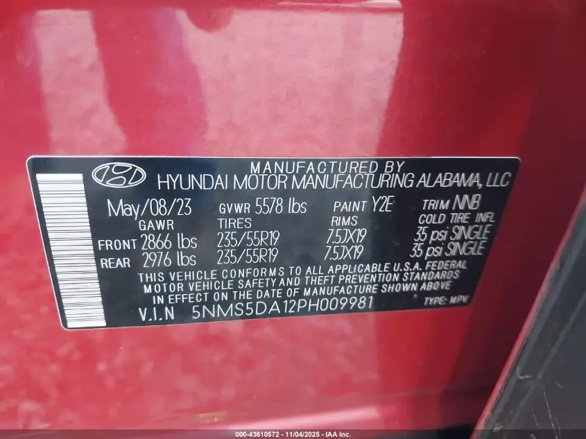 2023 HYUNDAI SANTA FE HYBRID LIMITED