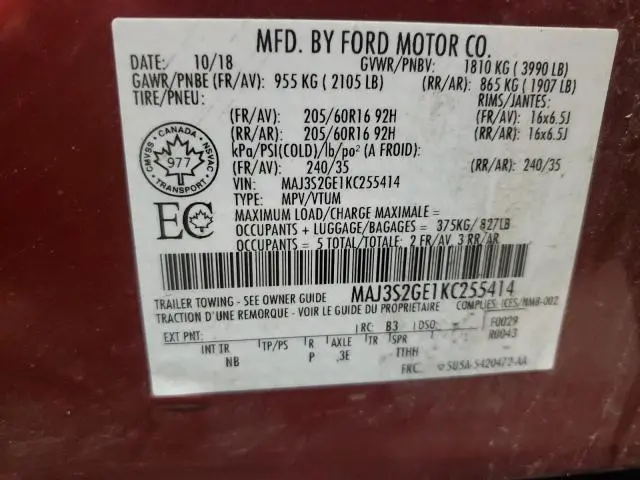 2019 FORD ECOSPORT SE  