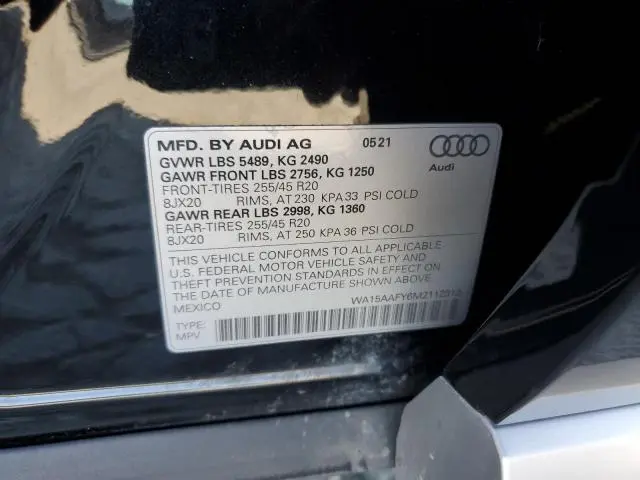 2021 AUDI Q5 SPORTBACK PREMIUM PLUS  