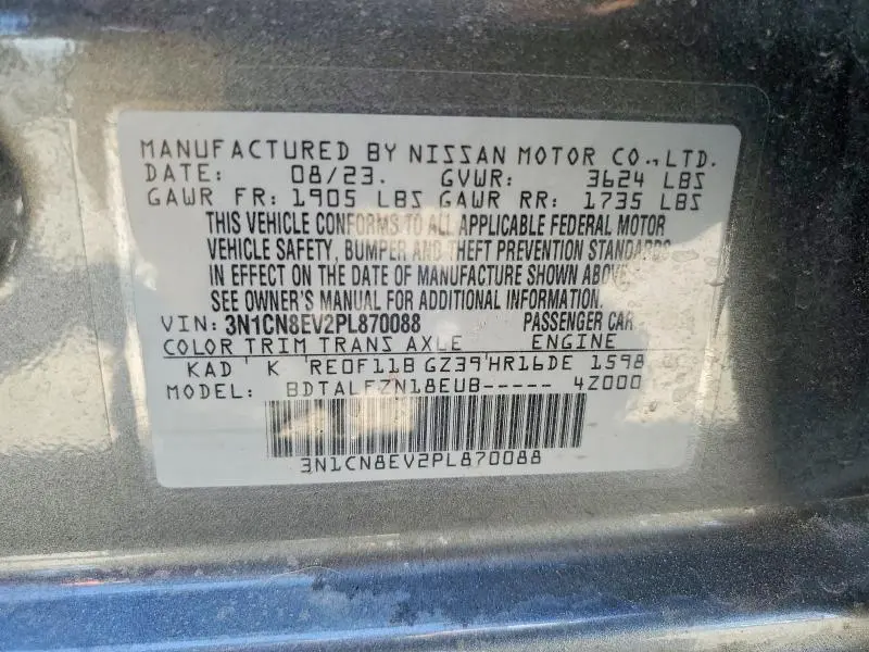 2023 NISSAN VERSA SV  