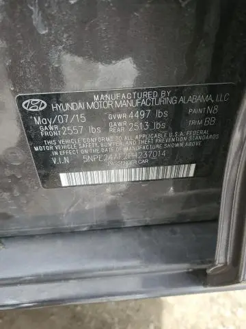 2015 HYUNDAI SONATA SE