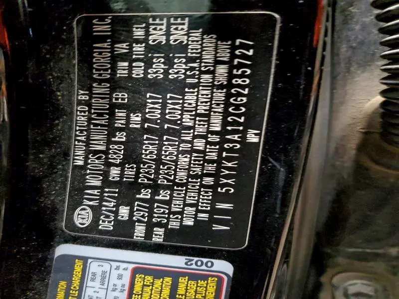 2012 KIA SORENTO BASE  