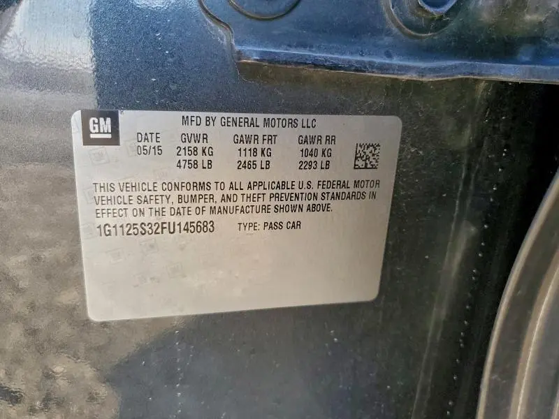 2015 CHEVROLET IMPALA LT  